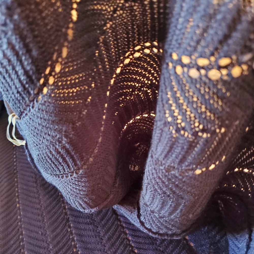 Cyrus Woman sz 2X black open front knit short slv cardigan topper career casual - Picture 9 of 9
